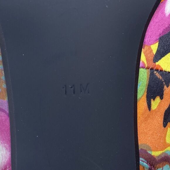 J Renee Avlynn JJ Heels Floral Satin Slingback Bow Pointed Pumps Size 11 Pink - Picture 9 of 9